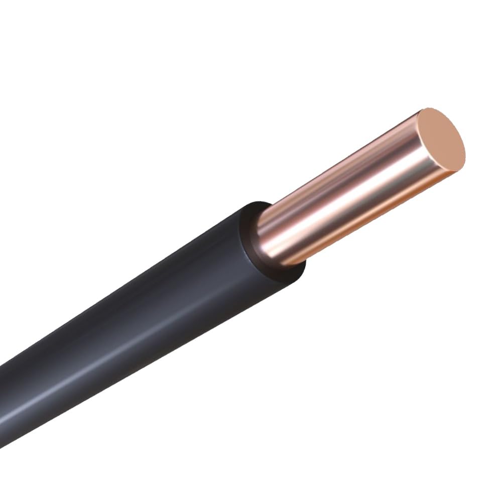 WITTKOWARE H07V-U Elektro Schaltdraht starr (PVC Einzeladerleitung), Kupfer, 1,5mm², Kabellänge 100m, Farbe Isolierung schwarz