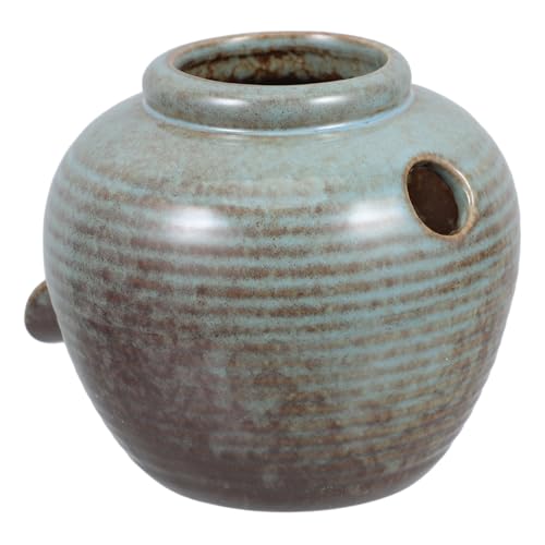 TOYANDONA Ceramic Water Fountain Jar with Shaped Spout for Decor Elegant Waterfall Design for Fish Tanks Garden Fountains