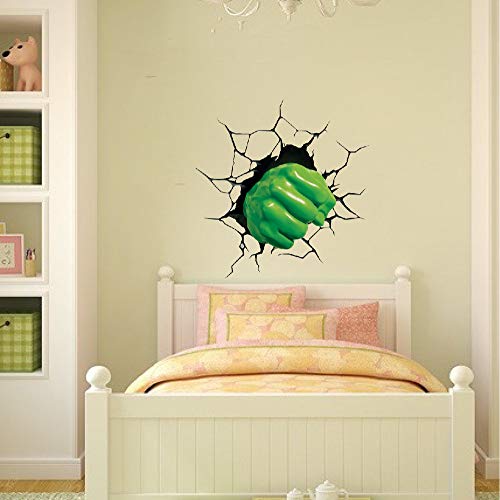 Pequeño Vinilo de Puño Superhéroe 3D para Pared miniatura 3