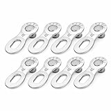 Alomejor 4Pair Steel Bike Chain Link Velocidad de la cadena de bicicleta Quick-Link o 12Speed ​​Chain Missing Link Connector Repair(Plata)