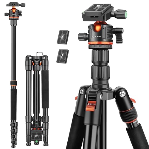 Victiv 198cm Treppiede Fotocamera per Sony Canon Nikon, Cavalletto Fotografico e Smartphone Compatto...