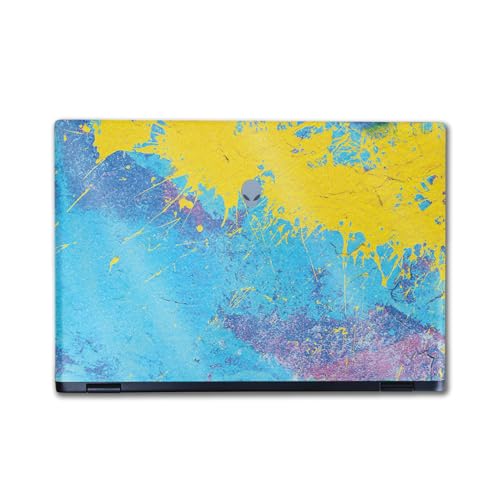 Image of Glossy Glitter Laptop Skin Compatible with Alienware M16 R2 (2024) - Splatter Wall - Premium 3M Vinyl Protective Wrap Decal Cover - Easy to Apply | Crafted in The USA by MightySkins