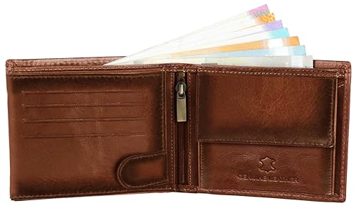 Image of WildHorn Rfid Protected Leather Wallets For Men I 9 Card Slots I 2 Currency & Secret Compartments I 1 Zipper & 3 Id Card Slots, Tan