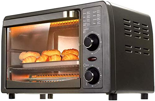 Mini-Backofen, Backofen, Edelstahl, Timer 60 min, abnehmbarer Toaster, 1050 W, 14,7 x 15,6 x 9,2 Zoll