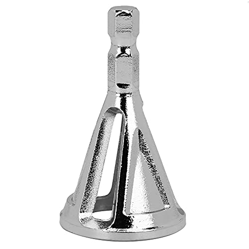 Herramienta de Desbarbado de Biselado Externo Broca de Extracción de Rebabas de Acero para Troqueles Repara Rápidamente el VáStago Hexagonal y Triangular de Metal Dañado(Vástago hexagonal plateado)
