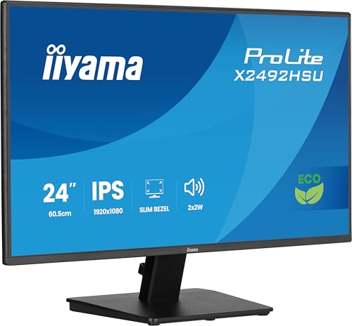 iiyama Prolite X2492HSU-B1 60,5cm 24\" IPS LED-Monitor Full-HD 120Hz HDMI DP USB3.2 Slim-Line Adaptive Sync Energieklasse B iiyama Prolite X2492HSU-B1 60,5cm 24\" IPS LED-Monitor Full-HD 120Hz HDMI DP USB3.2 Slim-Line Adaptive Sync Energieklasse B
