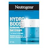 Neutrogena Hydro Boost Gel Cream Face Moisturizer - Oil-Free Facial Cream with Hyaluronic Acid for Dry Skin - Lightweight, Non-Comedogenic Daily Hydrating Formula, 47mL