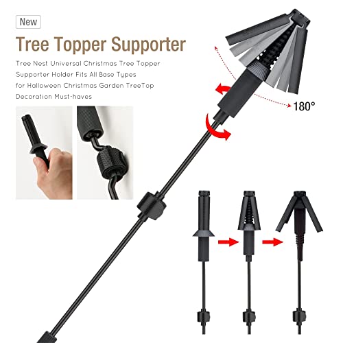Tree Nest Universal Christmas Tree Topper Supporter Holder Fits All Base Types For Live Christmas Tree And Artificial Christmas Tree Halloween Christmas Garden Treetop Decoration Must-Haves #TOP4