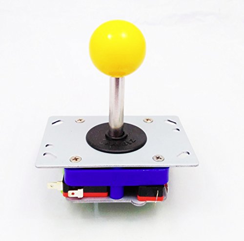 Atomic Market 2/4/8 Way Adjustable Arcade Joystick PC Fighting Stick Parts for Video Game Arcade Yellow Ball Tall
