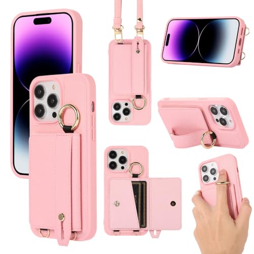 Étui de téléphone en cuir de protection intégrale anti-perte pour smartphone grand format
