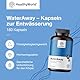 HealthyWorld® WaterAway – Kapseln zur Entwässerung - 180 pflanzliche Kapseln - 2-Monats-Vorrat - 7 pflanzliche Extrakte - Regulierung von Flüssigkeiten, Hormonen und Verdauung