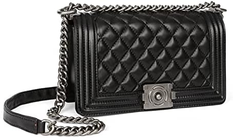 Nyganmelloz Crossbody Bags for Women Black PU Leather Shoulder Bag, Cross-body Bag Cellphone Shoulder Bags Wallet Purse and Handbags Card Holder for Women