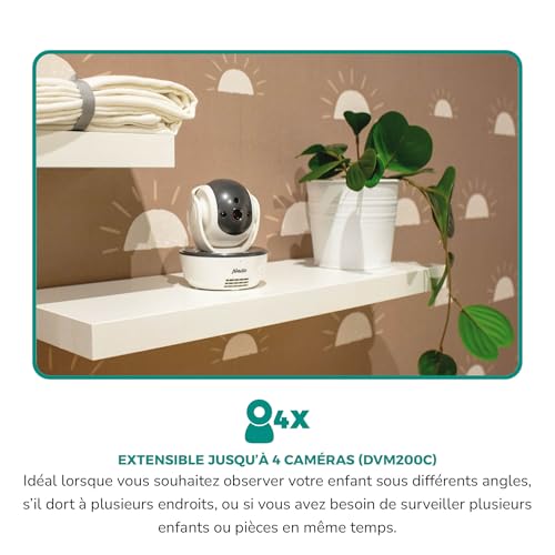 Alecto DVM200M - Babyphone avec caméra et écran couleur 4.3", blanc/anthracite – vue 7