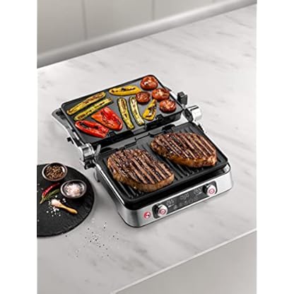 De'Longhi CGH1112D MultiGrill 1100, Elektrogrill mit App, 2 unabhängige Thermostate, elektronische Temperaturkontrolle… – Bild 4