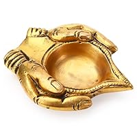 Kupfer Diya Set 6 Stück - Traditionelle Indische Öllampen Für Pooja