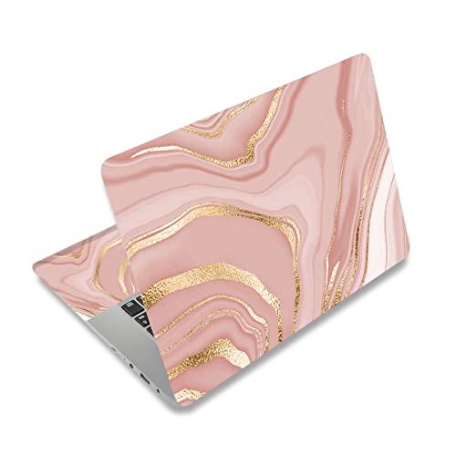 Image of DINKY Laptop Skin Sticker Decal, 12 inch 13 inch 13.3 inch 14 inch 15 inch 15.4 inch 15.7 inch Laptop Universal Reusable Vinyl Skin Stickers Cover Art Decal Notebook PC Personalized Protector-Rose Gold Fluid