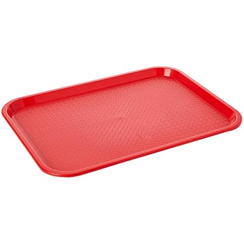 Kristallon P504 Foodservice Tray, Kristal Lon, Plastic, Medium, Red Cover