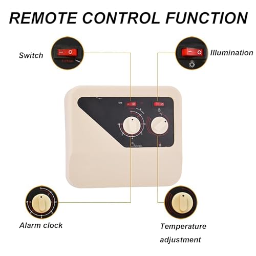 Riscaldatore per Sauna a Vapore Secco con Controller Esterno, Richiede 16 kg di Pietre per Sauna, Ideale per Uso Domestico e Commerciale.