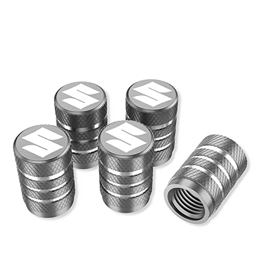 Yoweika�^�C���o���u �L���b�v �G�A�o���u�L���b�v �ԁE���]�ԁE�o�C�N�p�^�C���G�A�o���u�L���b�v �����x �A���~�� ���H�h�~ �����p�[�c �z�C�[�� �G�A �X�e�� �L���b�v �S�Ă̎Ԏ�ɑΉ� 5�Z�b�g (Suzuki, �O���[)