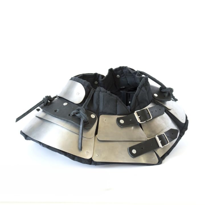 Titanium Gorget Medieval Fantasy Steel Neck Guard Functional Knight Armor LARP & Theatrical Play Armour