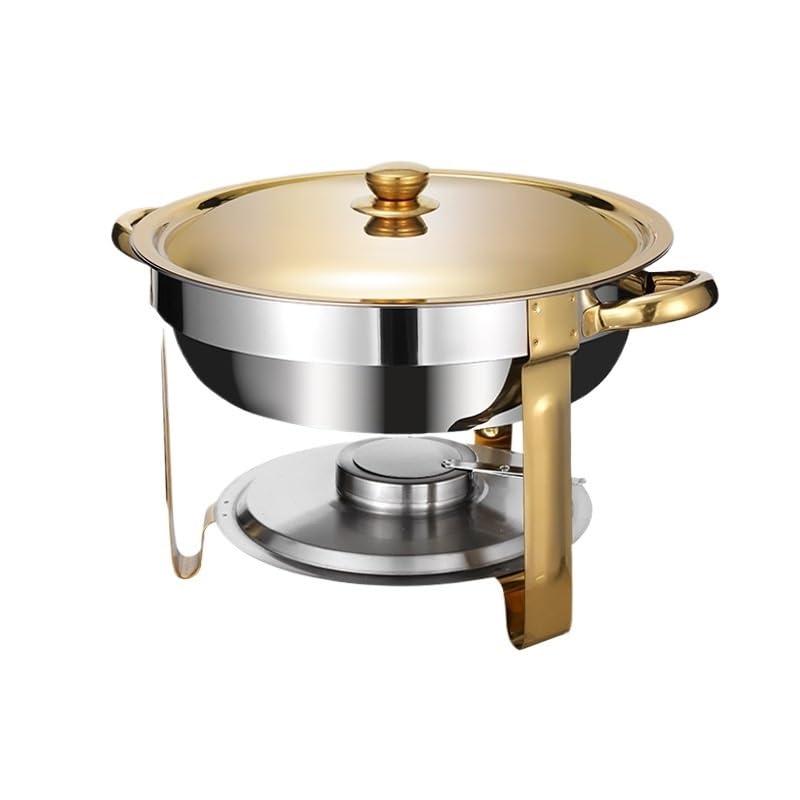 Ensemble de plats à frire en acier inoxydable avec couvercles pour buffet, restauration et réchauffement des aliments lors d'événements
