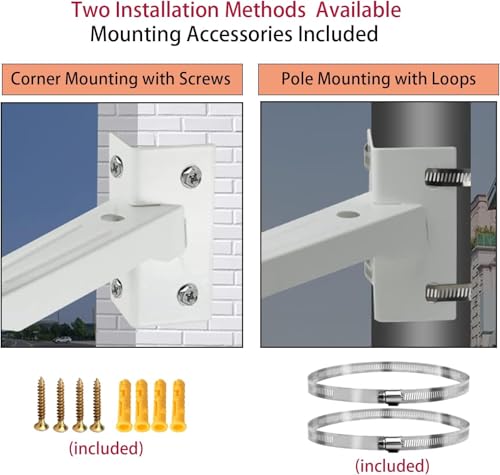Support de caméra de sécurité universel réglable en aluminium avec vis de montage