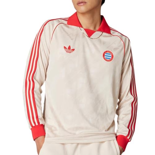 adidas Bayern Munich Men's Lifestyle Jersey Ecru/Red, off-white, XXL