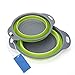 Passoire Pliable Silicone, Pliable Passoire Pliante Cuisine Fruit Basket Panier de Filtre Collapsible Colander Set pour La Cuisine Usage Domestique (Vert)