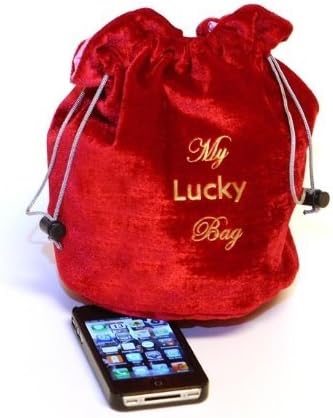 TW Creations 8"x 6" Red Velvet (Outside) Pink Satin (Inside) Multi-Purpose Carrying Bag wth Drawstrings (Gadgets, Jewelry, Gifts, Keys, Dice, Rune/Tarot)