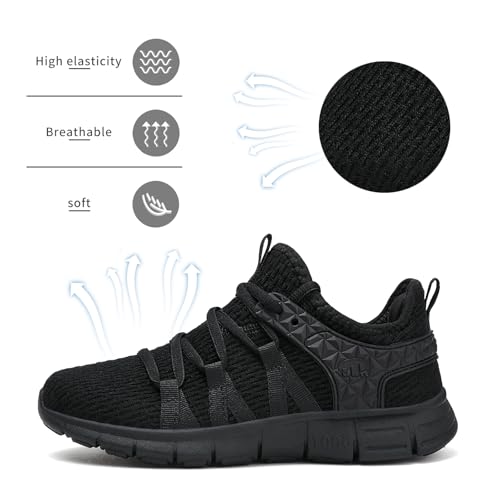 Image of INZCOU Running Shoes Lightweight Tennis Shoes Non Slip Gym Workout Shoes Breathable Mesh Walking Sneakers