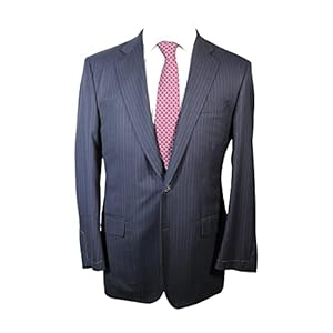 Brooks Brothers Navy Striped Luxury Suit Size 41 Reg