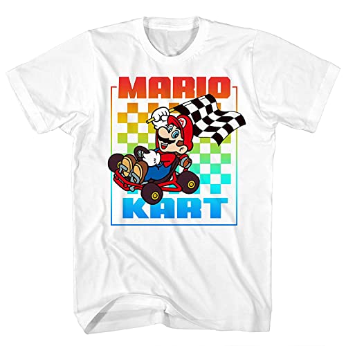 T-shirt Mario Kart vintage homme en coton doux contre l'usure
