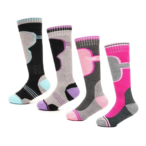 Premium Boys Thermal Ski Socks for Winter Outdoor Activities Long Socks for Skiing Snowboarding Hiking Warm Socks