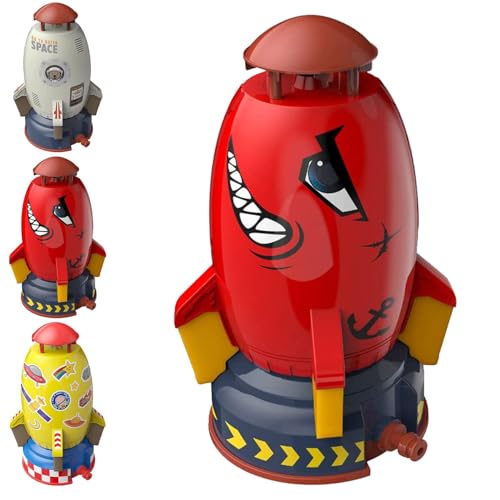 Rocket Wassersprinkler Outdoor Water Rocket Sprinkler Wasser Garten Rasensprenger Outdoor Wasser Sprinkler für Raketenform