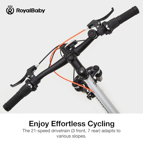 Image of RoyalBaby Kids Mountain Bike for Boys and Girls, Ultra-Light Aluminum 20-26 Inch Wheel Bicycle for 6-14 Years Old Children, 7 /21-Speeds Drivetrain