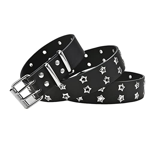 Women's Grommet Waist Belt, Sleek Black Design