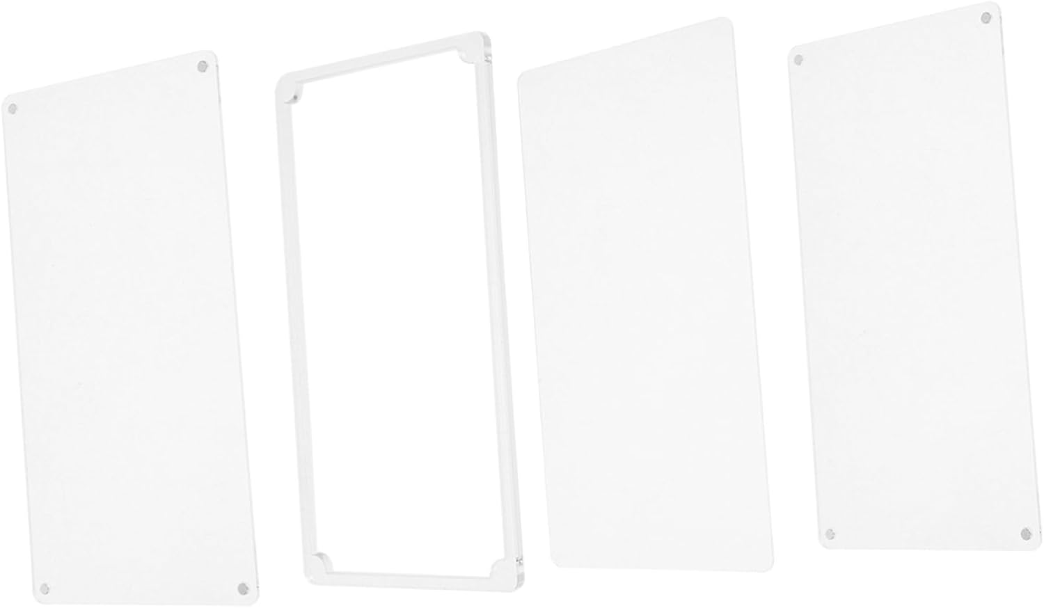 OUNONA 4pcs Clear Acrylic Sheets Transparent Crafting Boards for Wedding Decorations Blank Panels for Handmade Projects