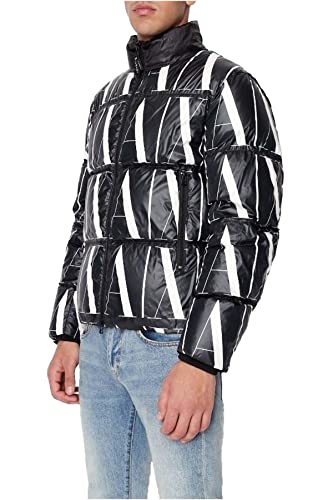 Image of Armani Exchange Men's Allover Icon Logo Down Puffer Jacket