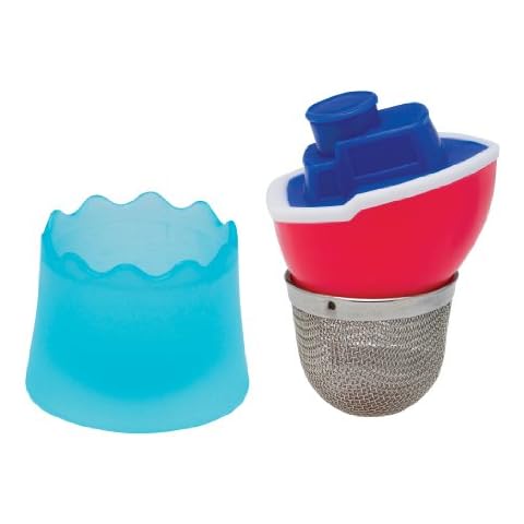 HIC Kitchen 93224 Harold Import Co Sailboat Tea Infuser, Stainless Steel, Red Cover