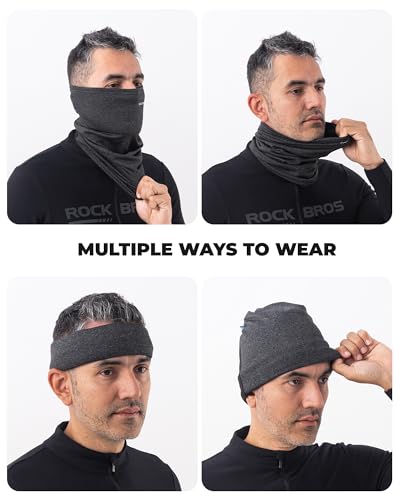ROCKBROS Braga Cuello Moto Calentador de Cuello Térmica Pasamontañas de Invierno para Hombres Mujeres Bufanda de Ciclismo Esquí Senderismo Correr Deportes al Aire Libre - imagen 5