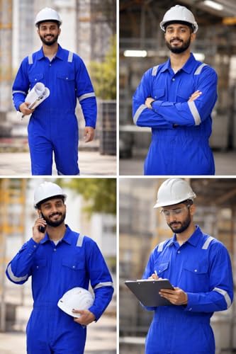 Image of HABIL Industrial Workwear /Coverall /Boiler Suit, 100% Cotton, 200 GSM