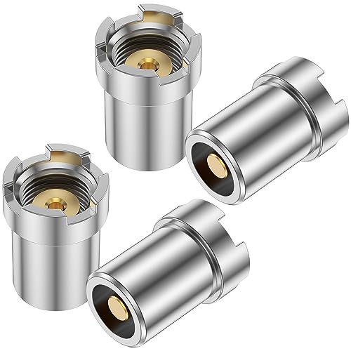 BUTORY 4Pcs Thread Adapter 304 Stainless Steel Threaded Ring Adapter Kit Durable 510 Threaded Magnetic Adapter Stable Magnetic Ring Adapter Converter for Connection #