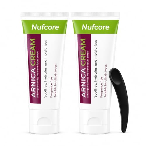 Arnica Cream 2 x 50ml Twin Pack | Organic Arnica Montana Extract Almond Oil & Cocoa Butter | Fast Absorbing Soothing & Moisturising