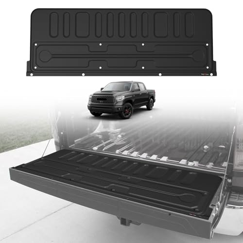 Image of TripleAliners Truck Mat Compatible with 2007-2021 Toyota Tundra Accessories, Tailgate Mat Custom Fit All Weather Protection Pickup Liner, Not Fit Drop-in Liners