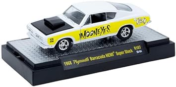 M2 Machines Auto-Thentics 1968 Plymouth Barracuda HEMI Super Stock MoonEyes Adult Collectible R107 26-04
