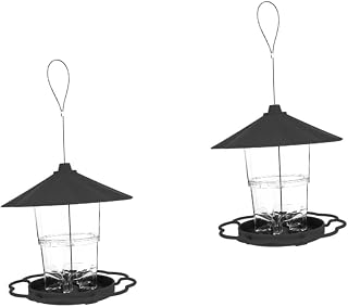 HOMSFOU 2 pcs bird feeder pet items squirrel feeders pet feeder pet stuff Hanging outdoor products garden bird pp Bird Feeding Tool Birds Food Container Creative Feeder the bird heath