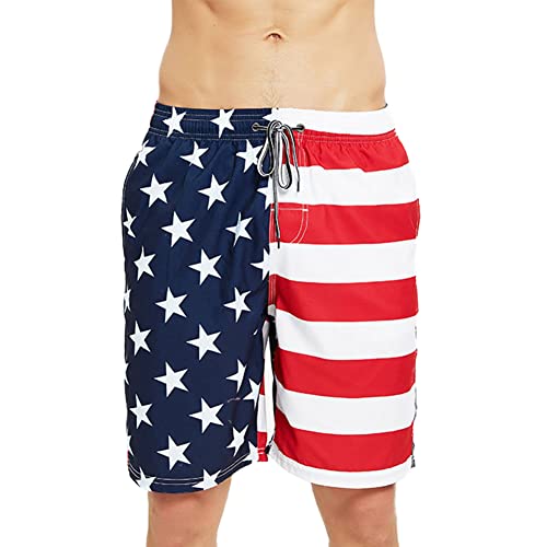 GRAJTCIN Mens Swim Trunks Quick Dry Sports Running Swim Board Shorts American Flag Swim Trunks Beachwear2