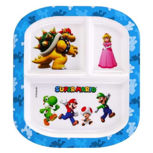 Zawadi Global Super Mario - Plato de cena reutilizable de 3