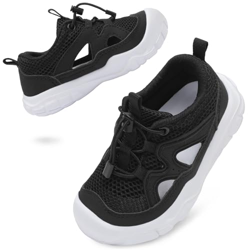 BARERUN Toddler Boy Shoes Kids Summer Sneakers Hook and Loop
