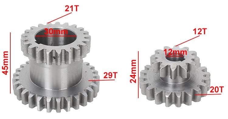 Amazon | 2 個高 & 低金属トランスミッションギア T29xT21 &T20xT12